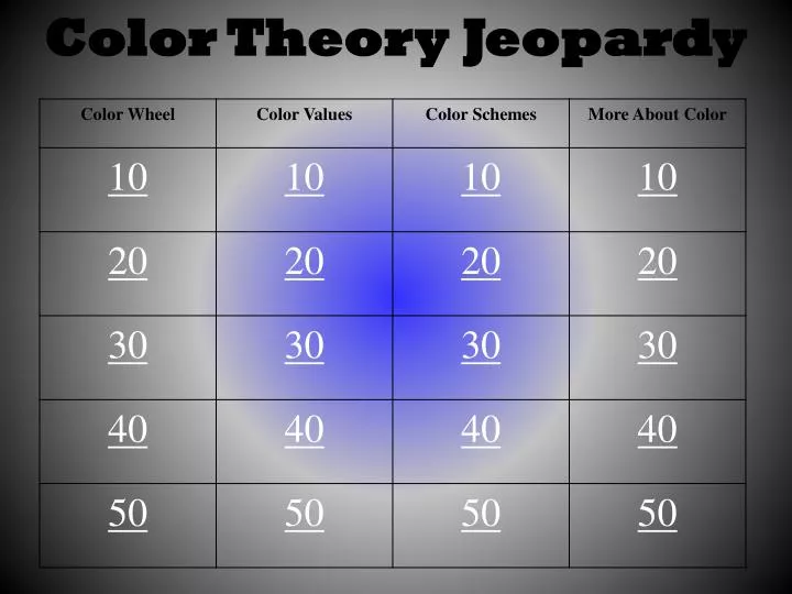 PPT - Color Theory Jeopardy PowerPoint Presentation, free download - ID ...