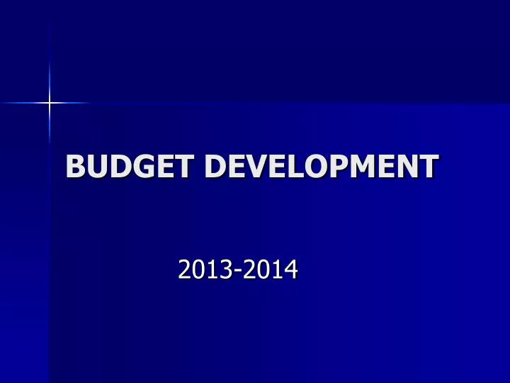 budget development