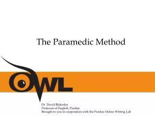 Dr. David Blakesley Professor of English, Purdue