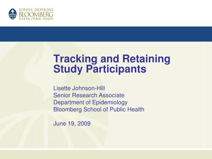 tracking and retaining study participants