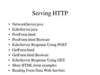 Serving HTTP