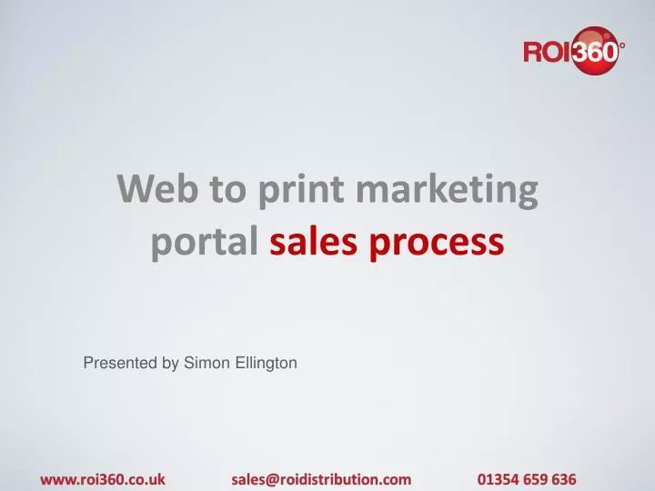 web to print marketing portal sales process