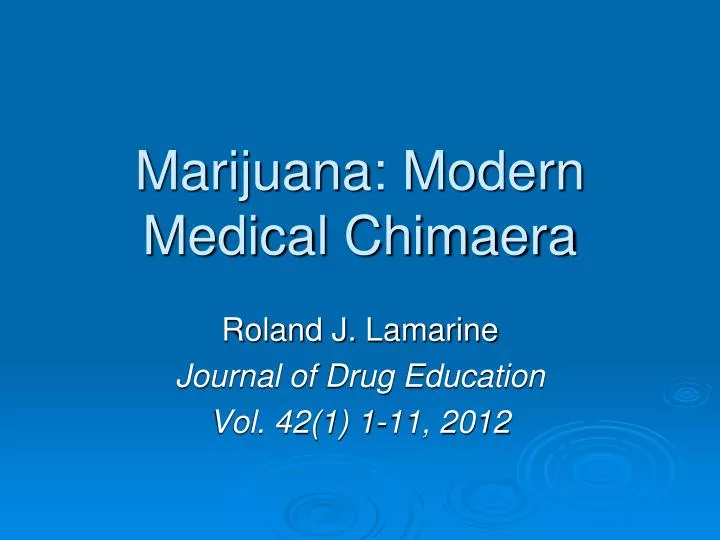 marijuana modern medical chimaera