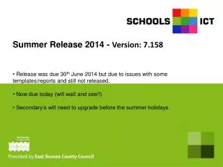 Summer Release 2014 - Version: 7.158