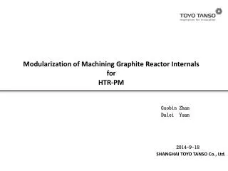 Modularization of Machining Graphite Reactor Internals for HTR -PM