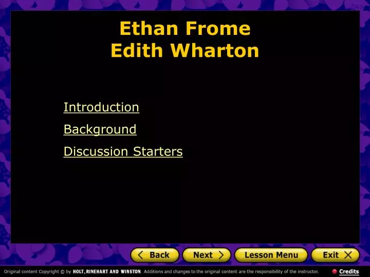 ethan frome edith wharton