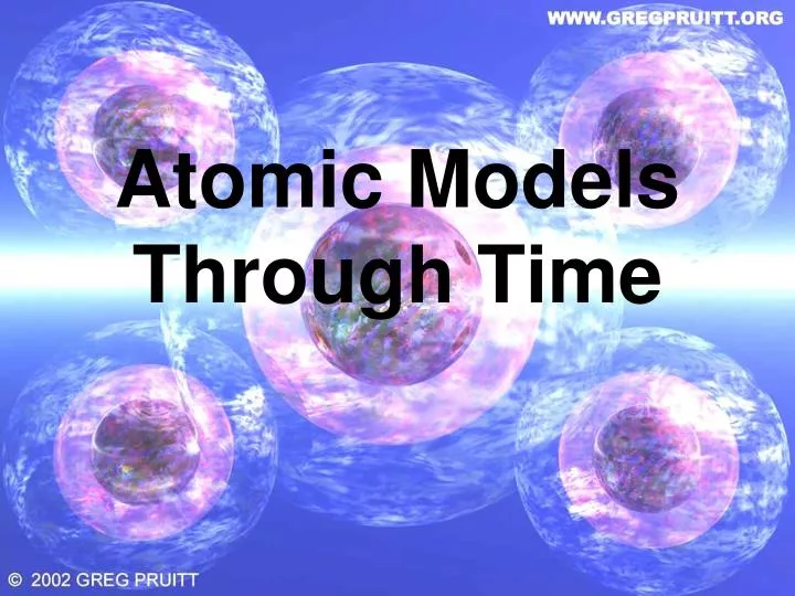 atomic models through time