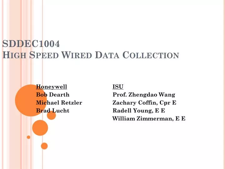 sddec1004 high speed wired data collection