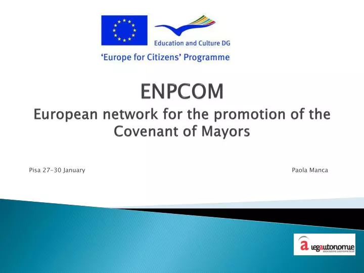 enpcom european network for the promotion of the covenant of mayors