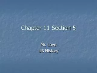 Chapter 11 Section 5