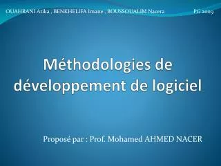 m thodologies de d veloppement de logiciel