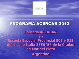 programa acercar 2012