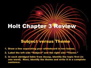 Holt Chapter 3 Review