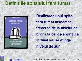 definitiile spitalului fara fumat