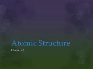 Atomic Structure