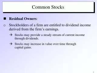 Common Stocks