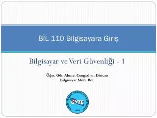 b l 110 bilgisayara giri