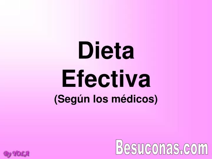 dieta efectiva seg n los m dicos