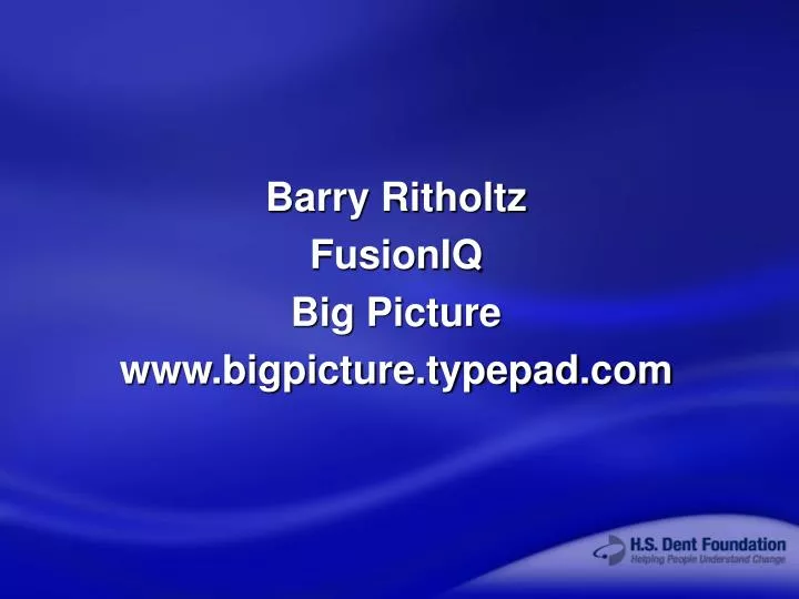 barry ritholtz fusioniq big picture www bigpicture typepad com
