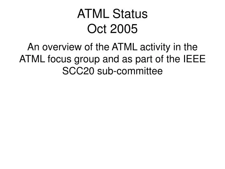 atml status oct 2005