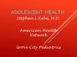 Adolescent Health - slide 1