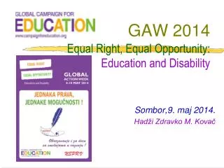 gaw 2014 equal right equal opportunity education and disability