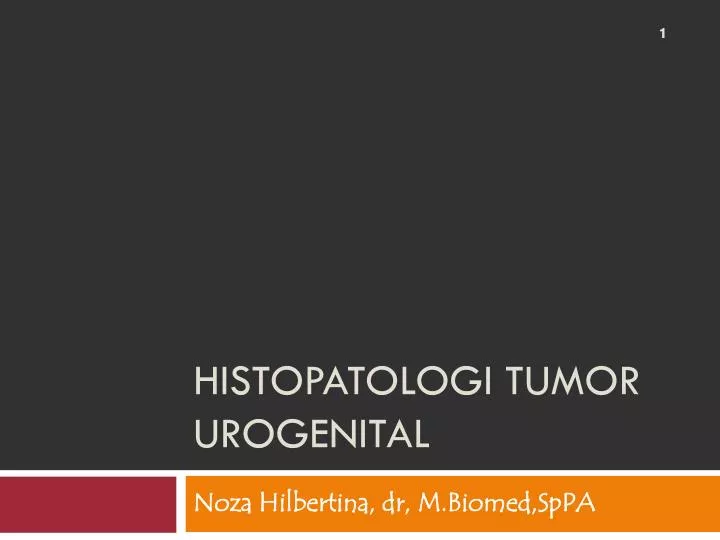 histopatologi tumor urogenital