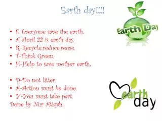 Earth day!!!!
