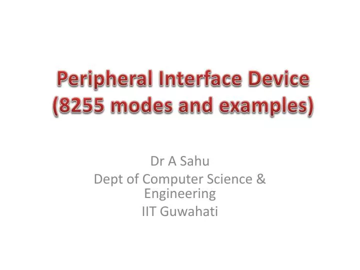 peripheral interface device 8255 modes and examples