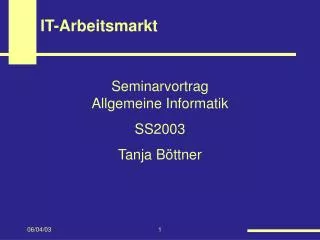 it arbeitsmarkt