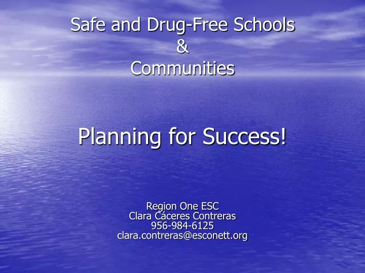 safe and drug free schools communities planning for success