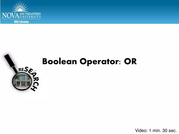 boolean operator or