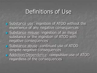 Definitions of Use