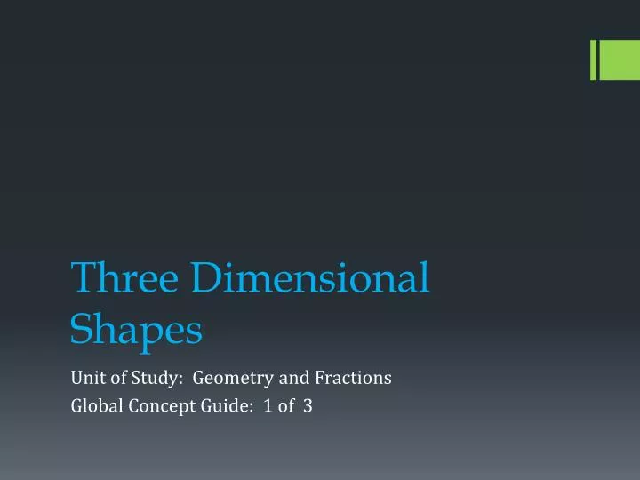 three dimensional shapes