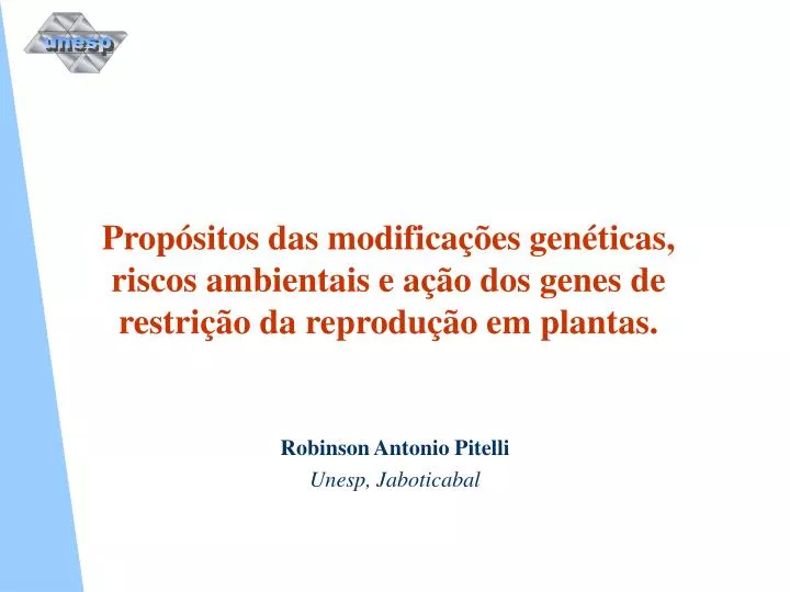 robinson antonio pitelli unesp jaboticabal