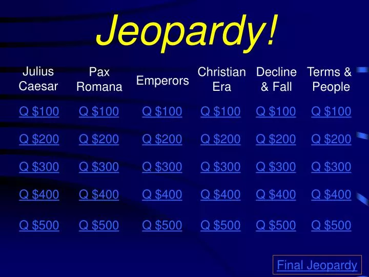 jeopardy