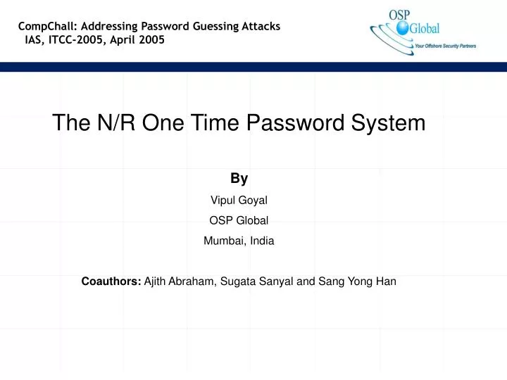 compchall addressing password guessing attacks ias itcc 2005 april 2005