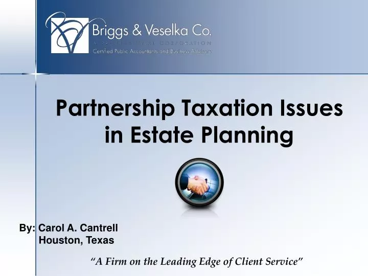 partnership taxation issues in estate planning