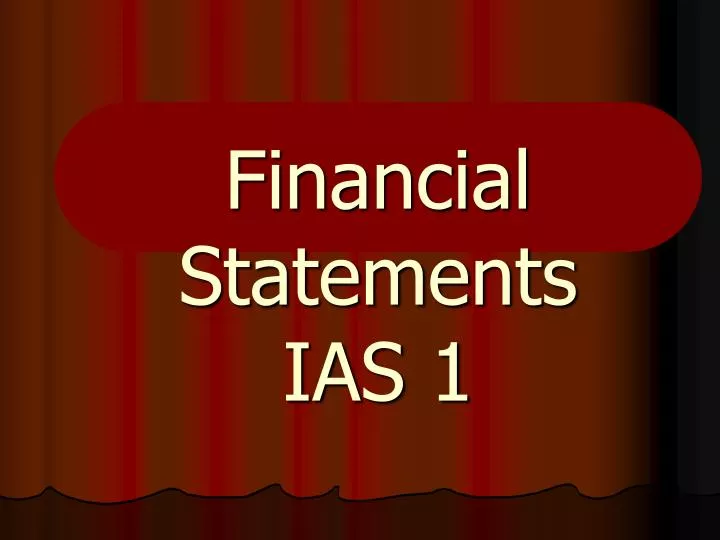 financial statements ias 1