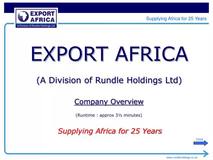 export africa a division of rundle holdings ltd
