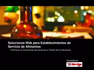 soluciones web para establecimientos de servicio de alimentos