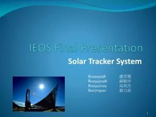 IEOS Final Presentation