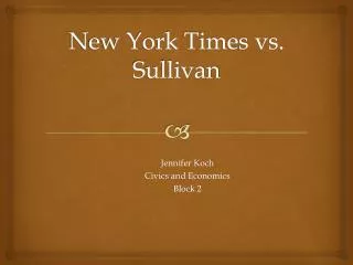 New York Times vs. Sullivan
