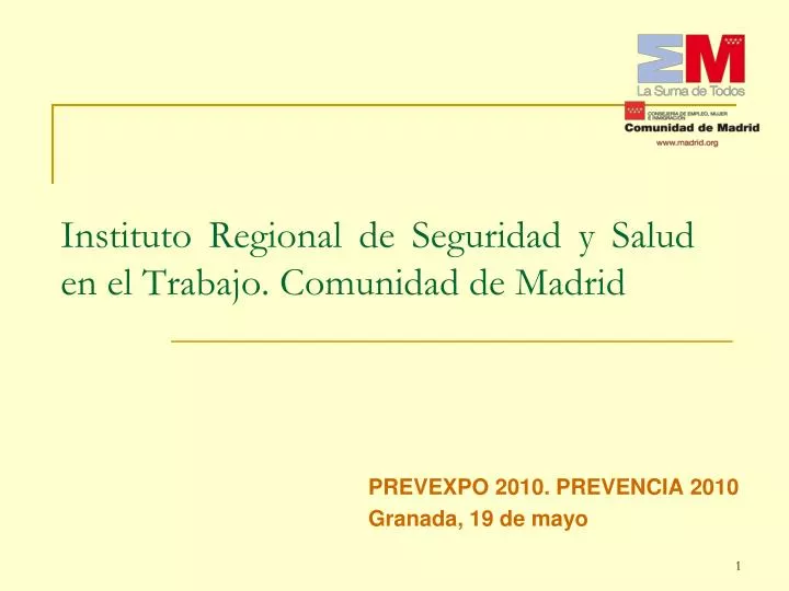 instituto regional de seguridad y salud en el trabajo comunidad de madrid