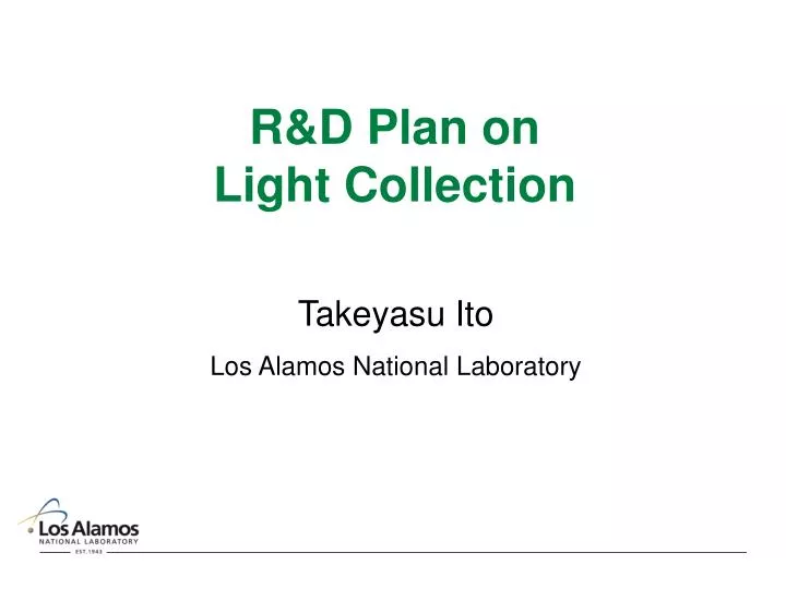 r d plan on light collection