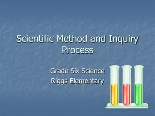 Scientific Method and Inquiry Process