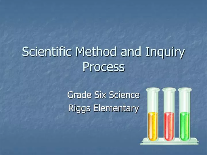 scientific method and inquiry process