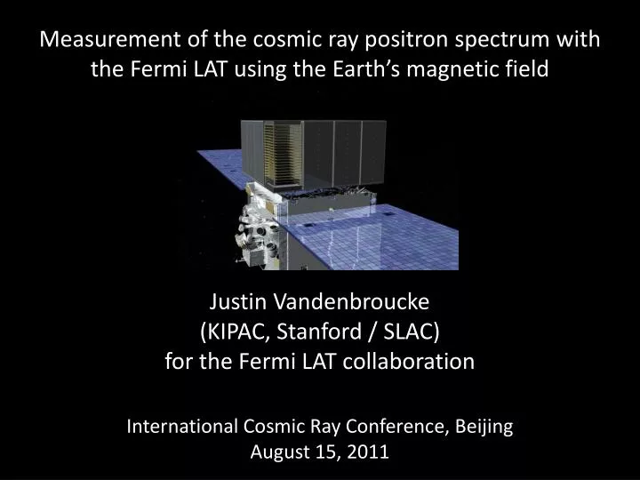measurement of the cosmic ray positron spectrum with the fermi lat using the earth s magnetic field