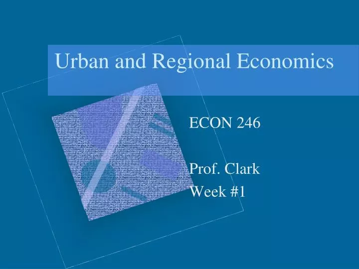 urban and regional economics