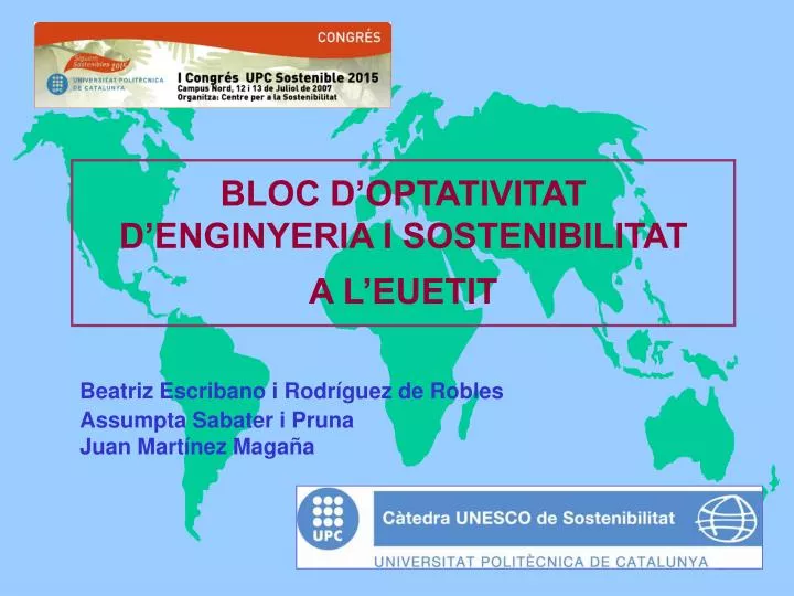 bloc d optativitat d enginyeria i sostenibilitat a l euetit